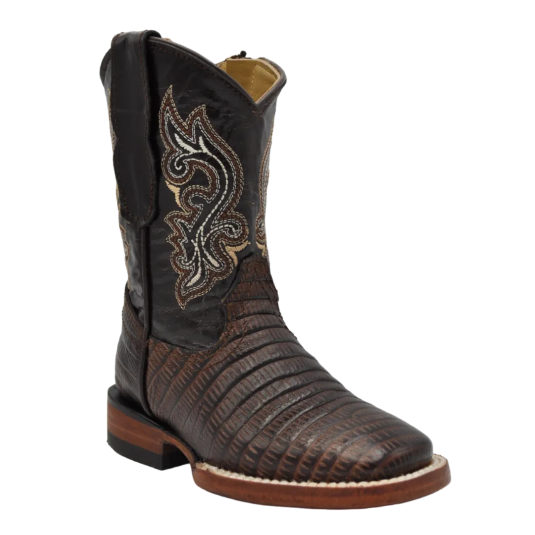 Gavel Kid's Bulldog Lizard Brown Boot