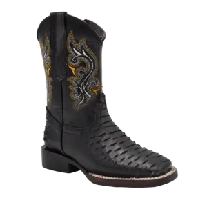 Gavel Kid's Bulldog Python Black Boot