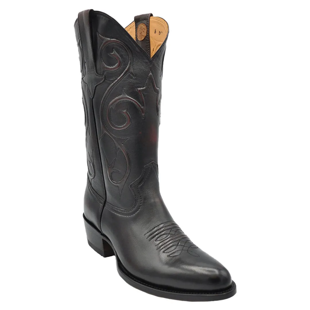 Gavel Men's Denton Goat Classic Western Boots - Black Cherry