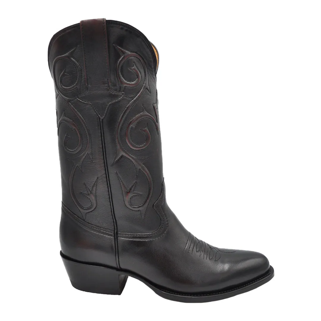 Gavel Men's Denton Goat Classic Western Boots - Black Cherry