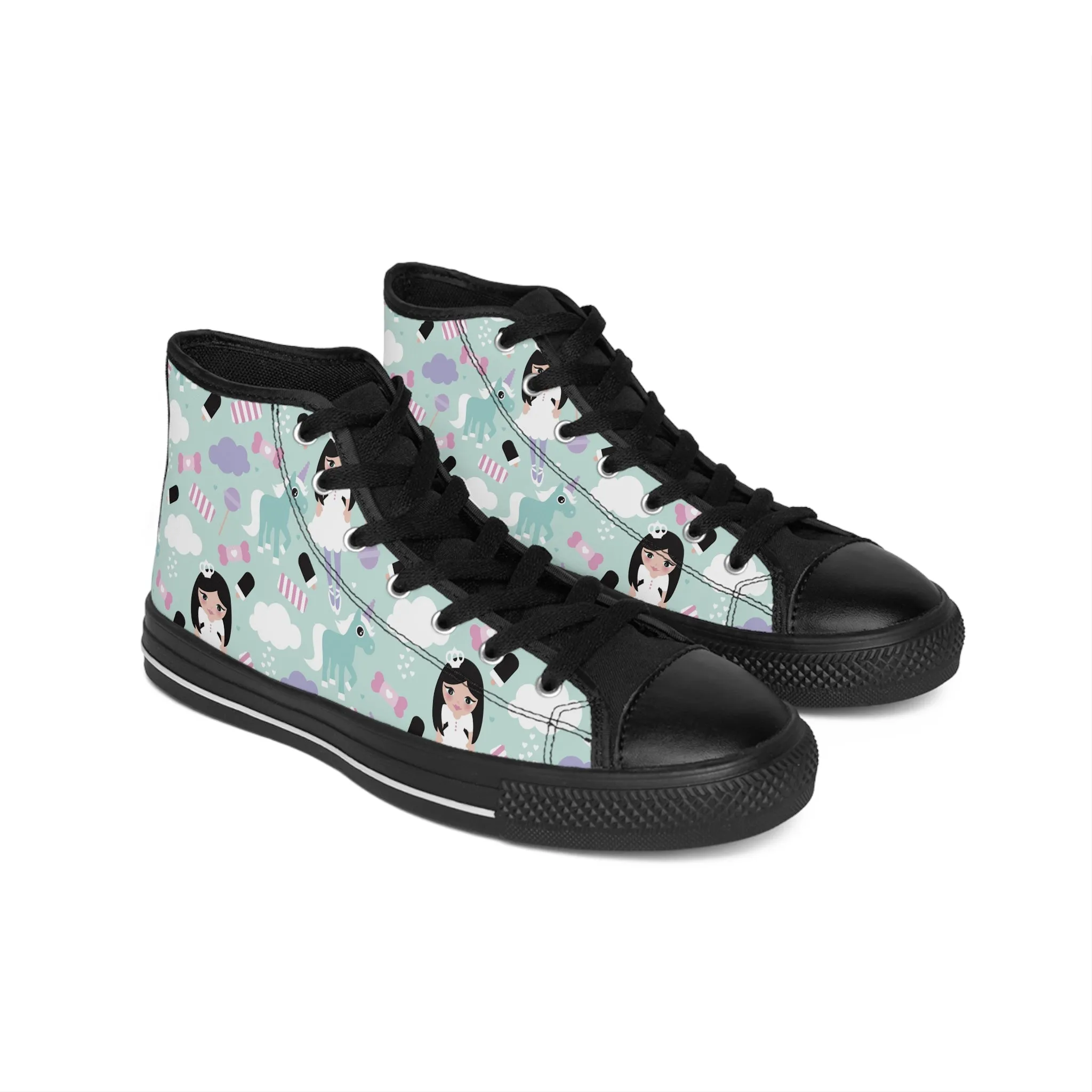 Girl Unicorn Lollipop Men's Classic Sneakers