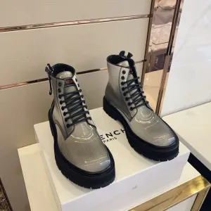 Given Chunky Lace Up Ankle Boots Grey For Men GVC