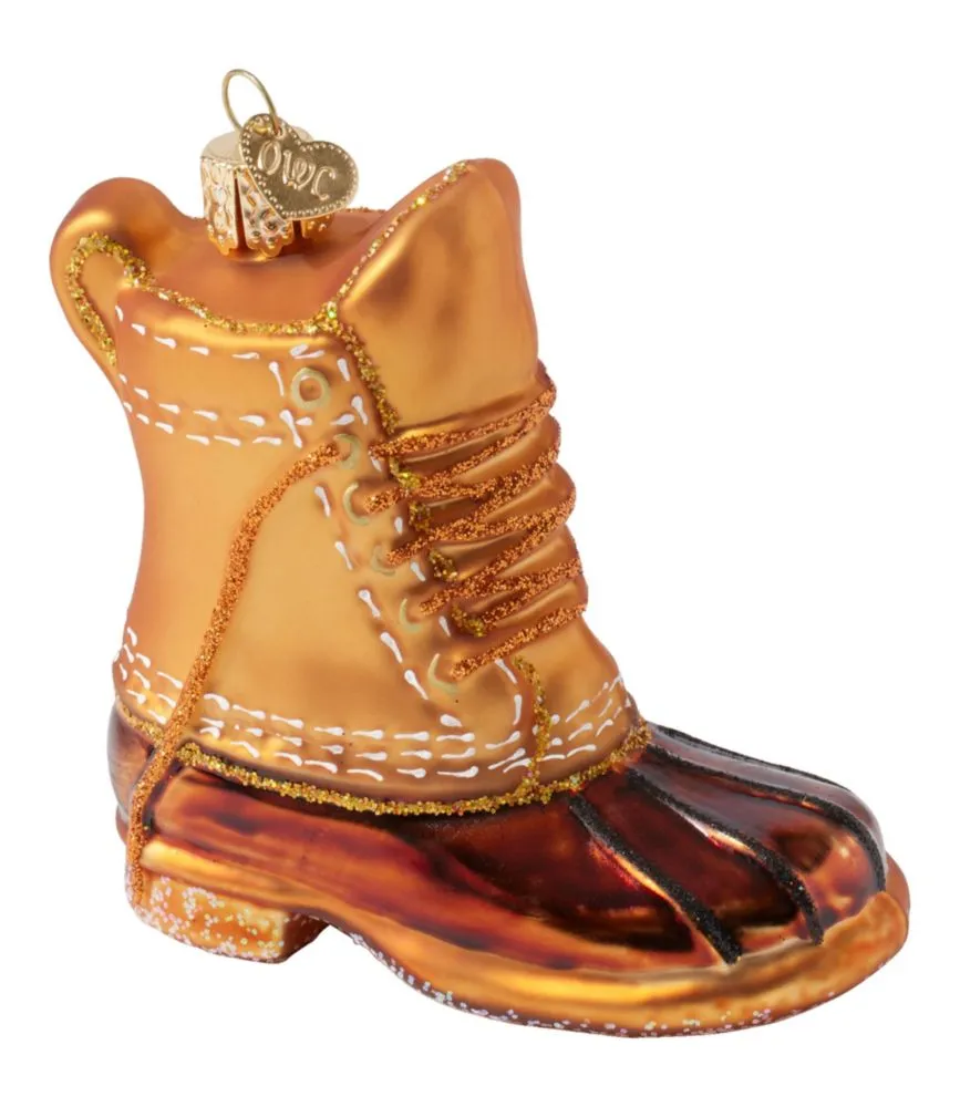 Glass Bean Boot Ornament