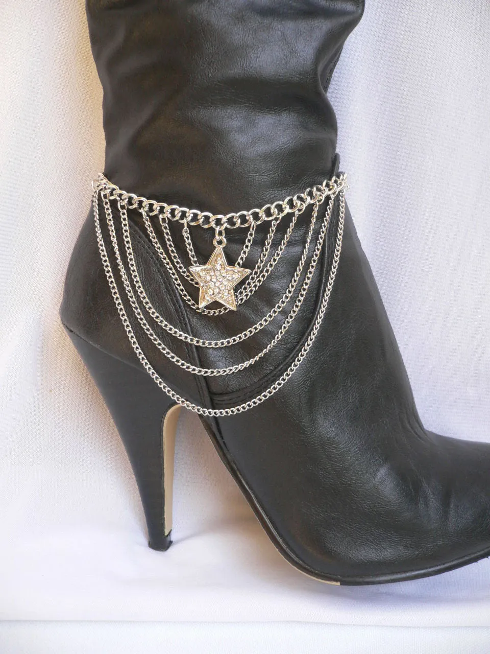 Gold Boot Chain Bracelet Western Shoe Ethnic Coin Charm