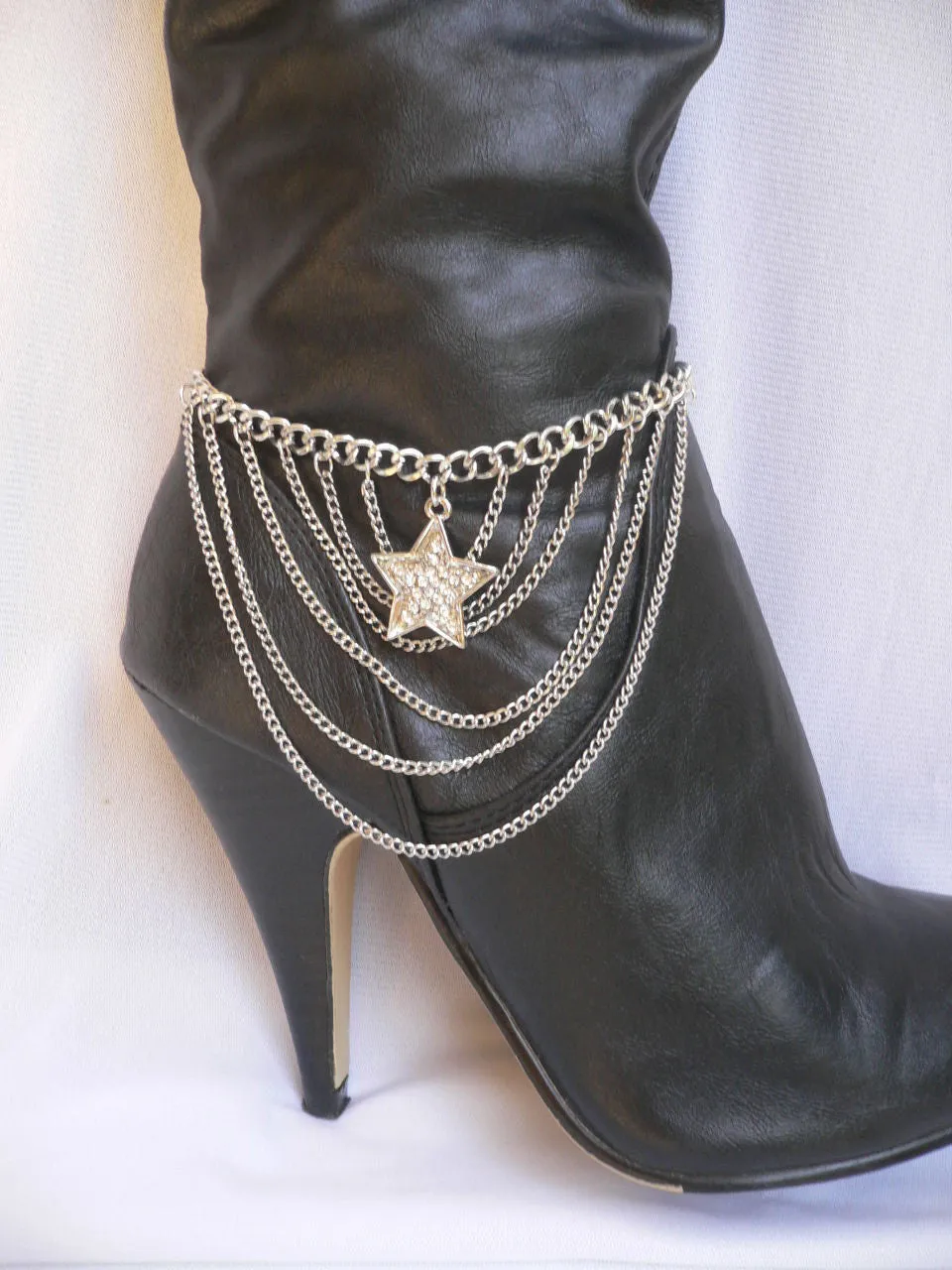 Gold Boot Chain Bracelet Western Shoe Ethnic Coin Charm