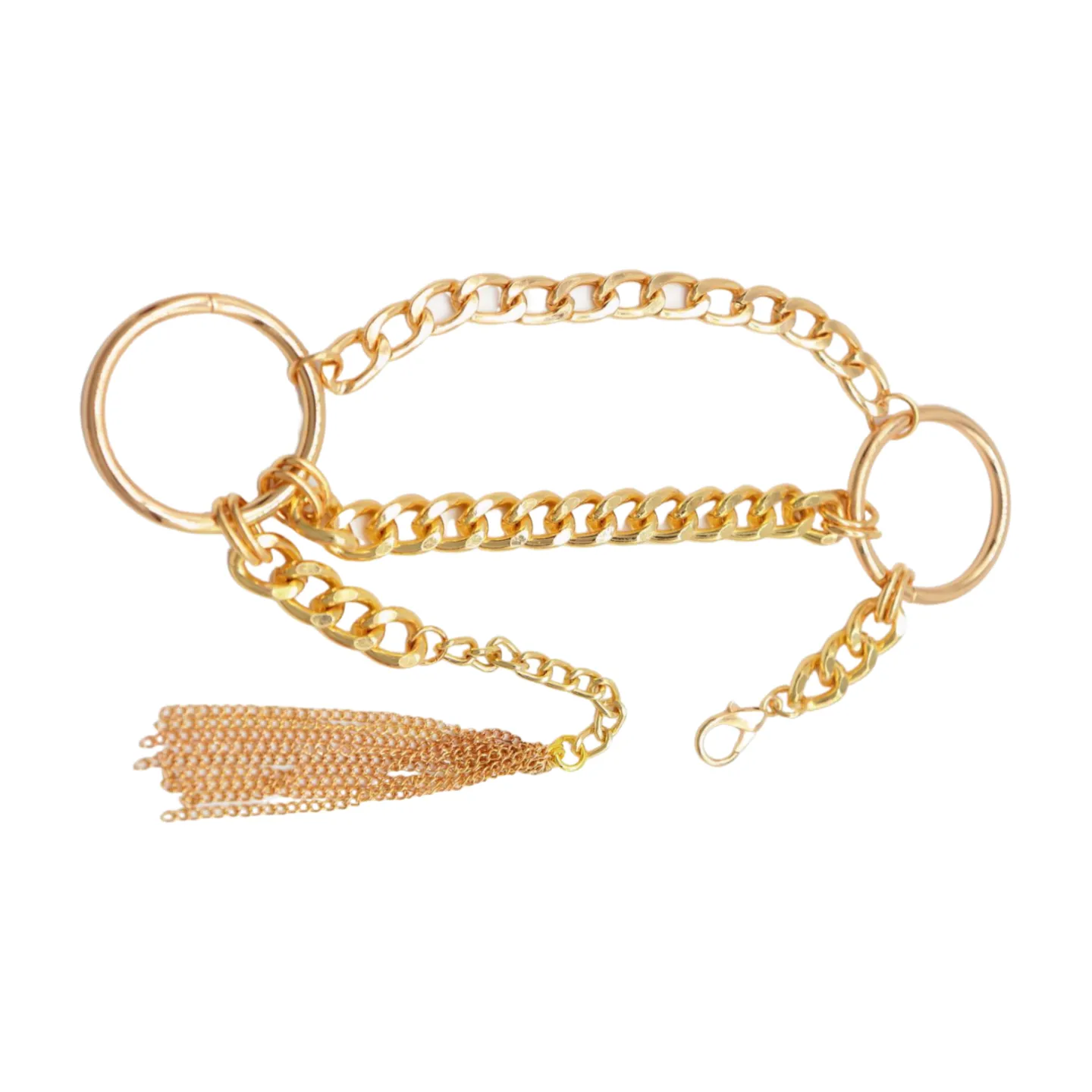 Gold Chain Boot Bracelet Shoe Circle Under Charm Tassel