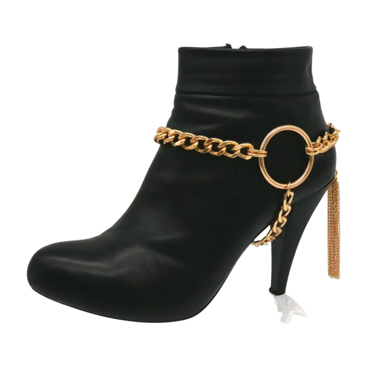 Gold Chain Boot Bracelet Shoe Circle Under Charm Tassel