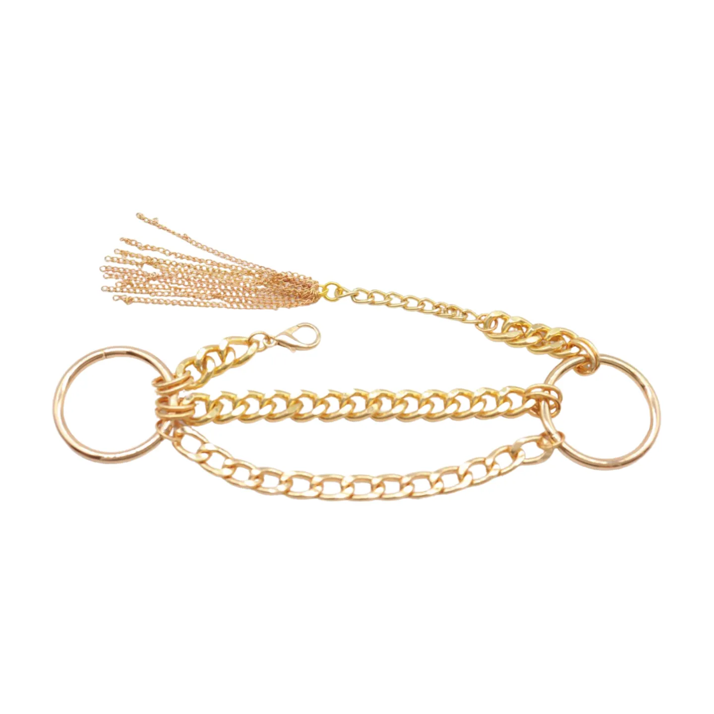 Gold Chain Boot Bracelet Shoe Circle Under Charm Tassel