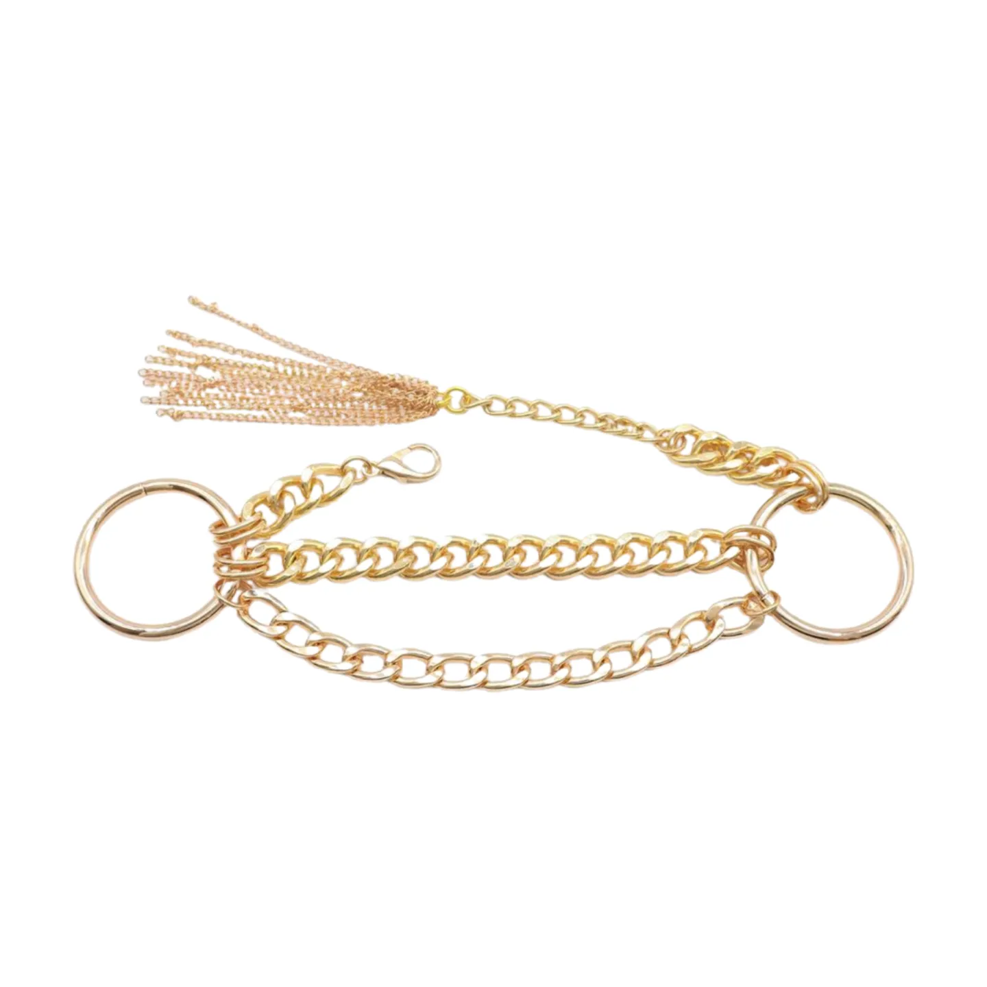 Gold Chain Boot Bracelet Shoe Circle Under Charm Tassel