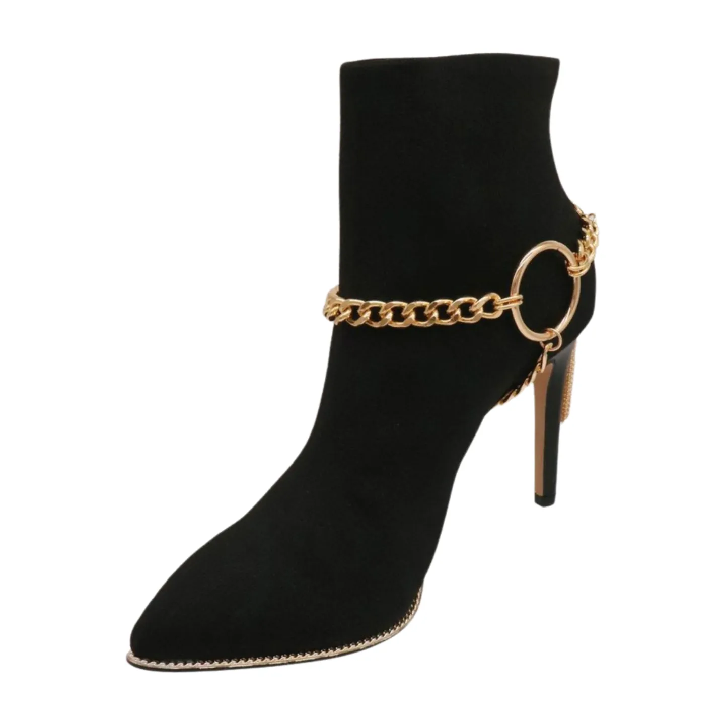 Gold Chain Boot Bracelet Shoe Circle Under Charm Tassel