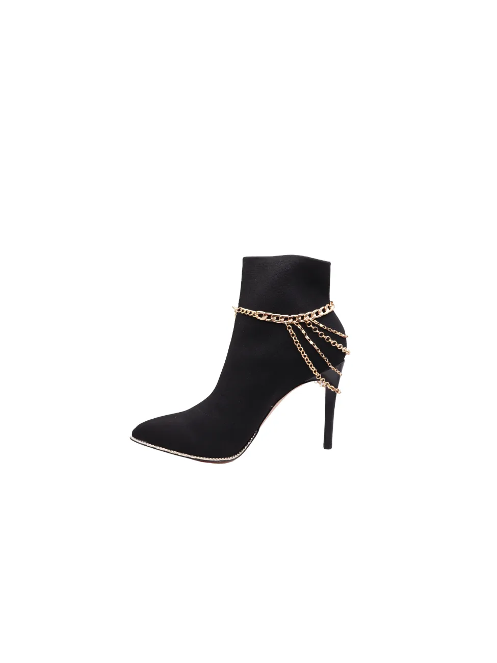 Gold Metal Boot Chain Bracelet Anklet Shoe Multi Strand Wave Charm