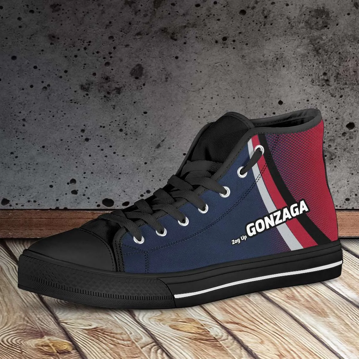 Gonzaga Zag Up Bulldogs Basketball Fans Canvas High Top Shoes