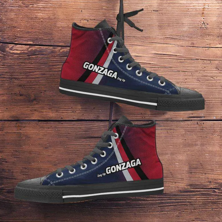 Gonzaga Zag Up Bulldogs Basketball Fans Canvas High Top Shoes