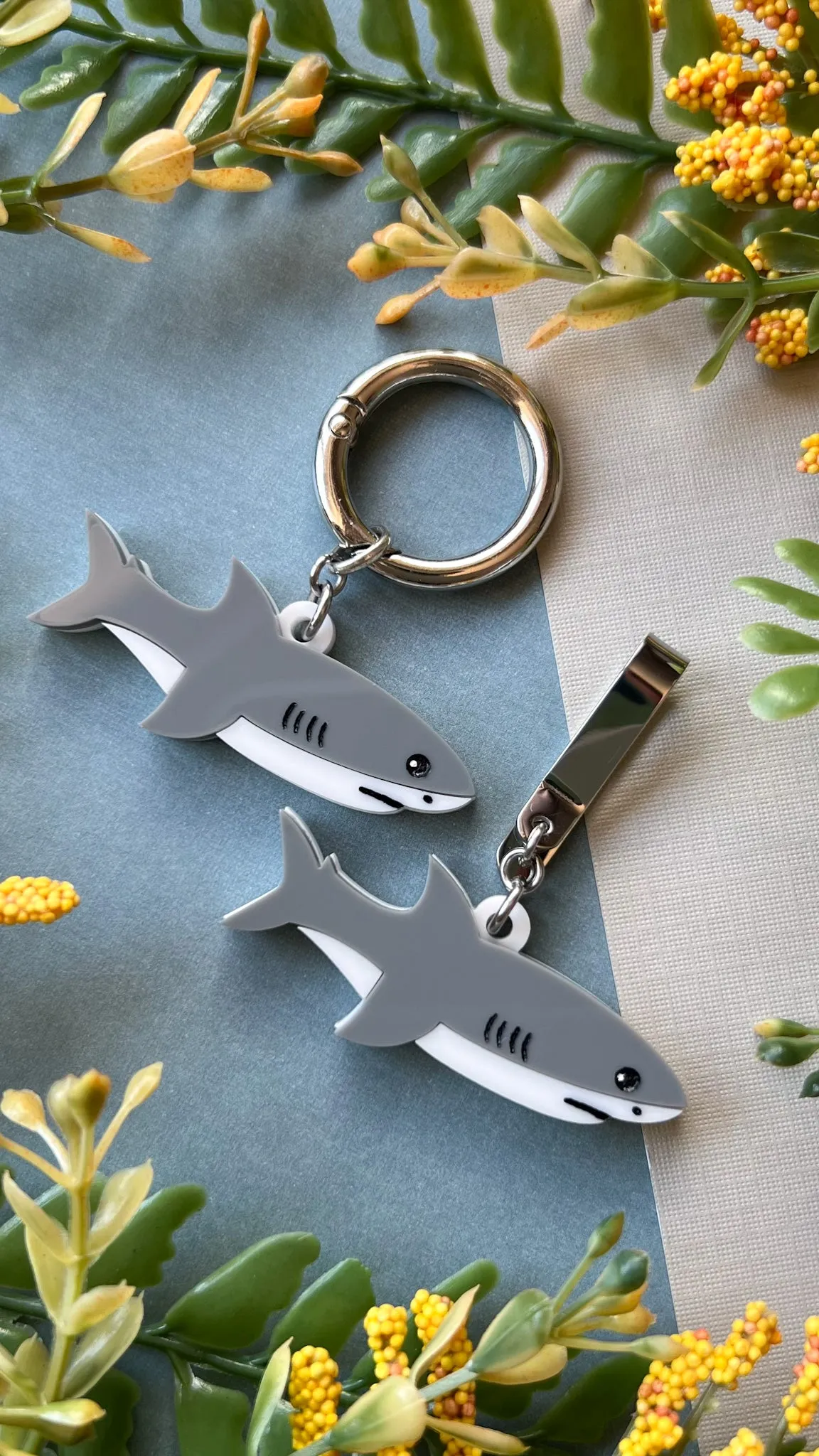 Great White Shark Shoe Accessory | Pull Loop Boot Charm, Shoe Charm, High Top Sneaker Clip or Boot Clip, Acrylic Shoe Keychain