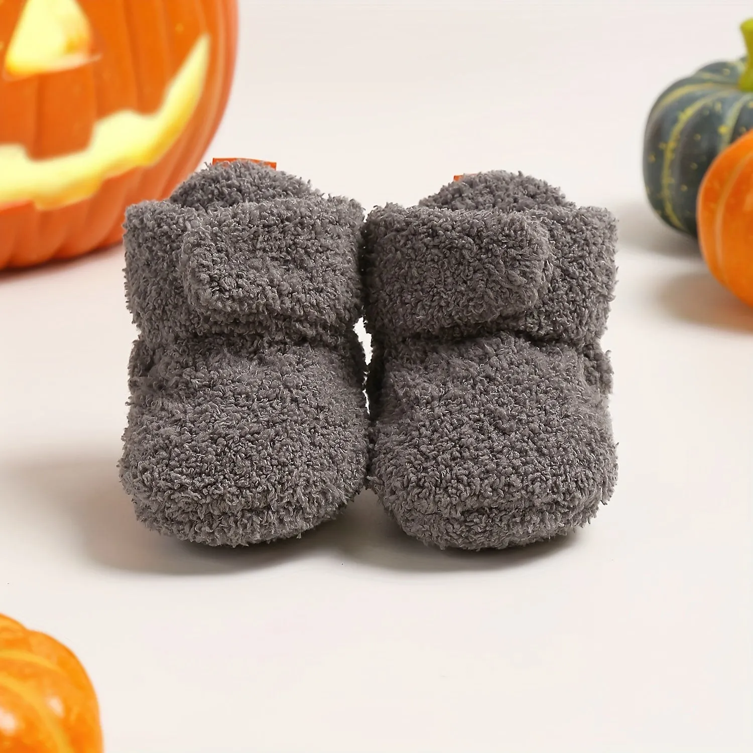 Halloween Pumpkin Baby Boots Soft Bottom Warm Cotton Shoes Cotton Boots Baby Shoes 0-18 Months