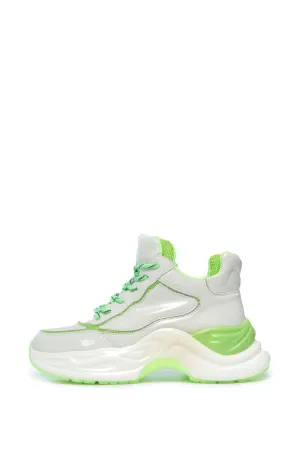 High-Top Chunky Sneakers - Neon Green