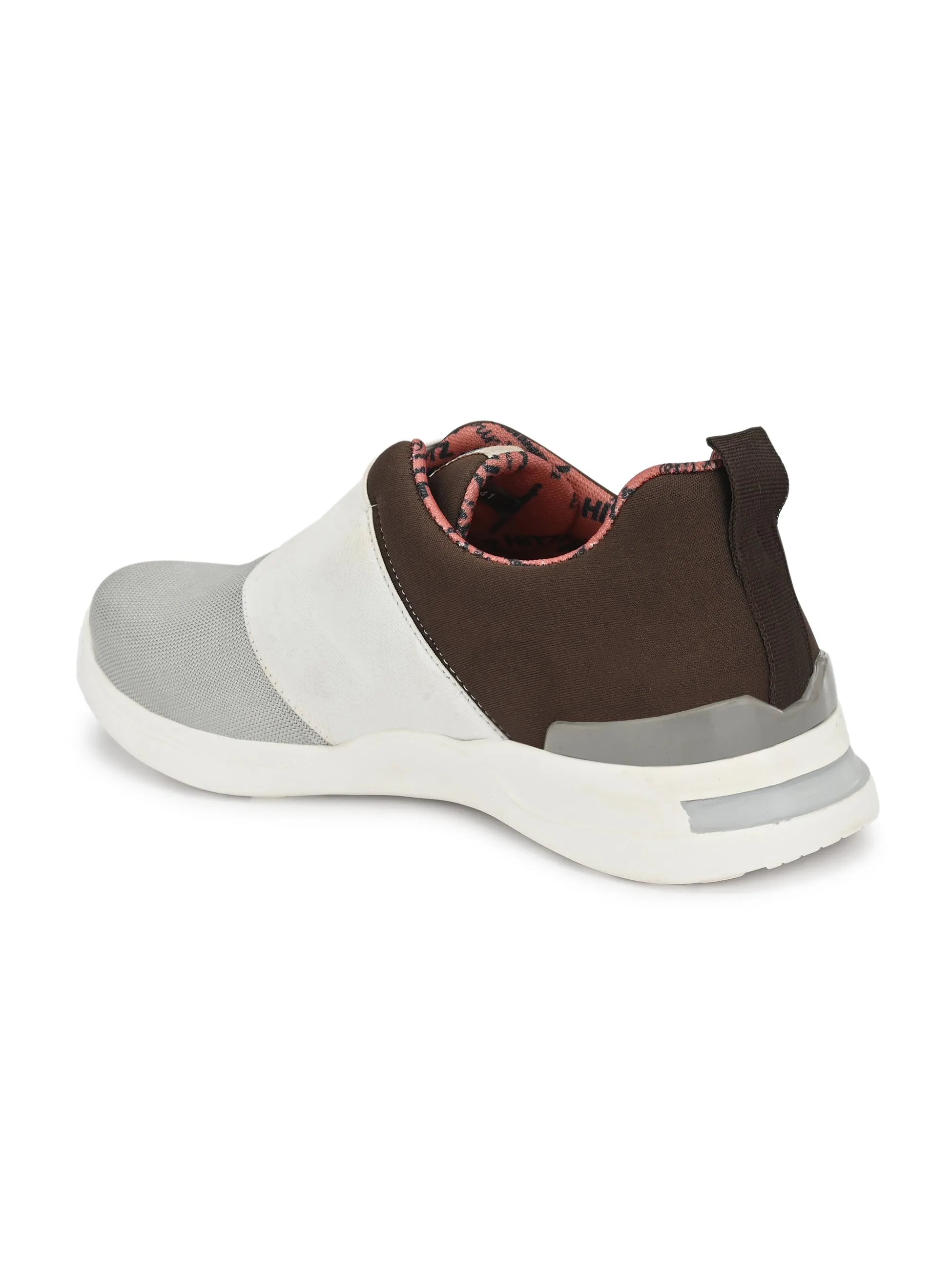 HITZ209 Men's White Leather Casual Slip-On Shoes