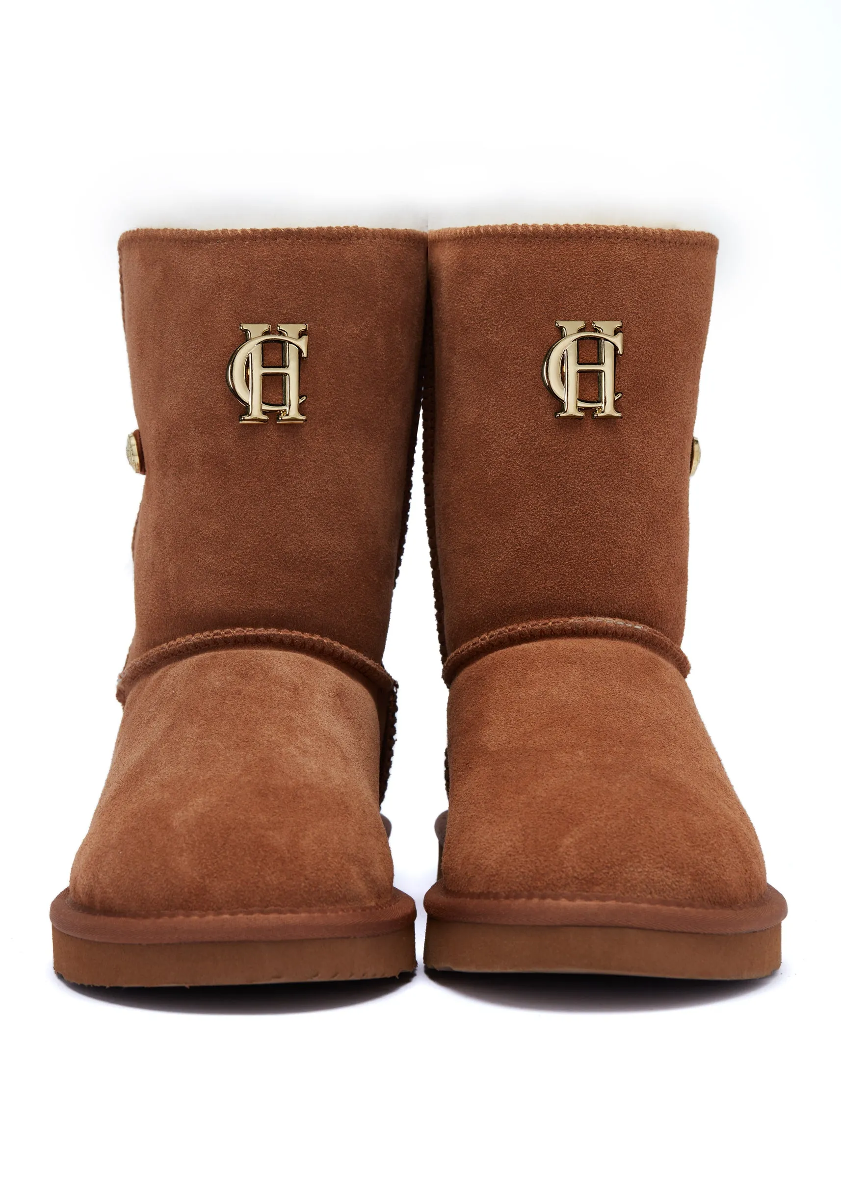 Holland Cooper Shearling Boot in Tan