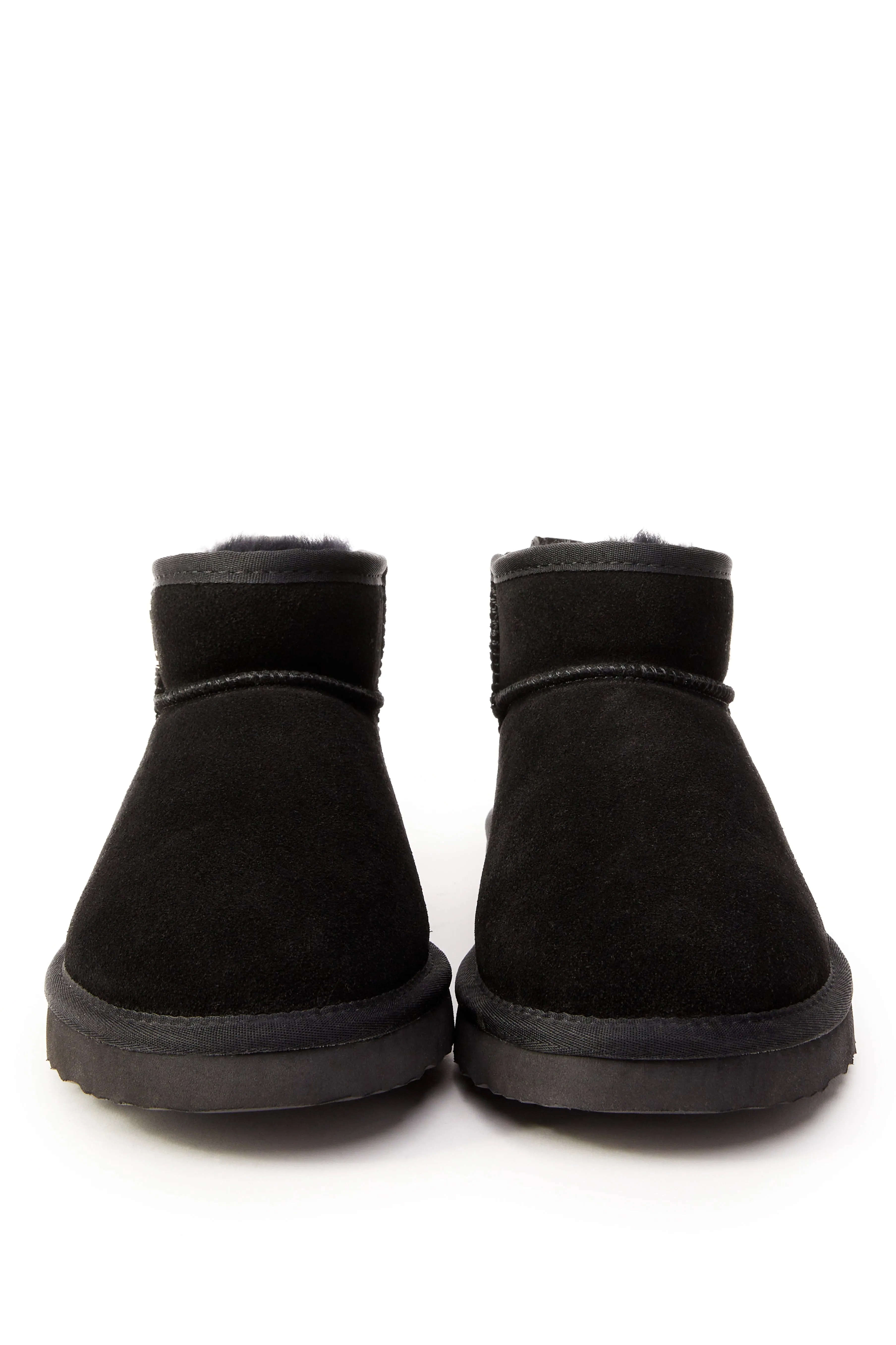 Holland Cooper Ultra Mini Shearling Boot in Black