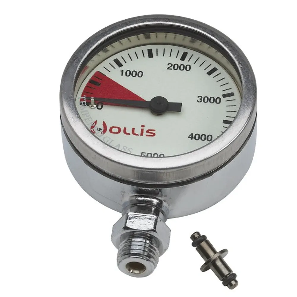 Hollis Pressure Gauge Module PSI Metal w/o Boot Dive Gauge