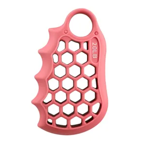 Honeycomb Elastic Finger Exerciser Hand Grip Strengthener Training Grip Ring 20LB Pink