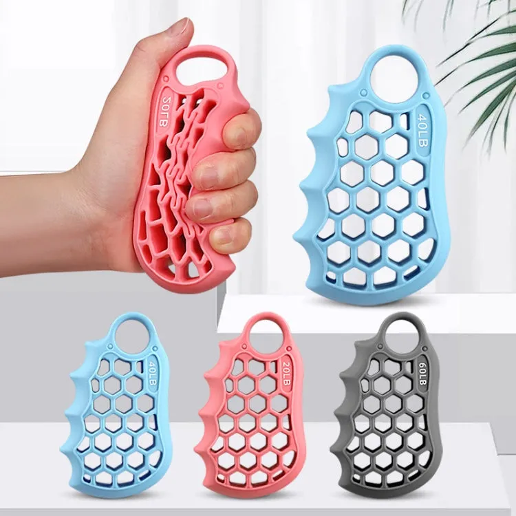 Honeycomb Elastic Finger Exerciser Hand Grip Strengthener Training Grip Ring 20LB Pink