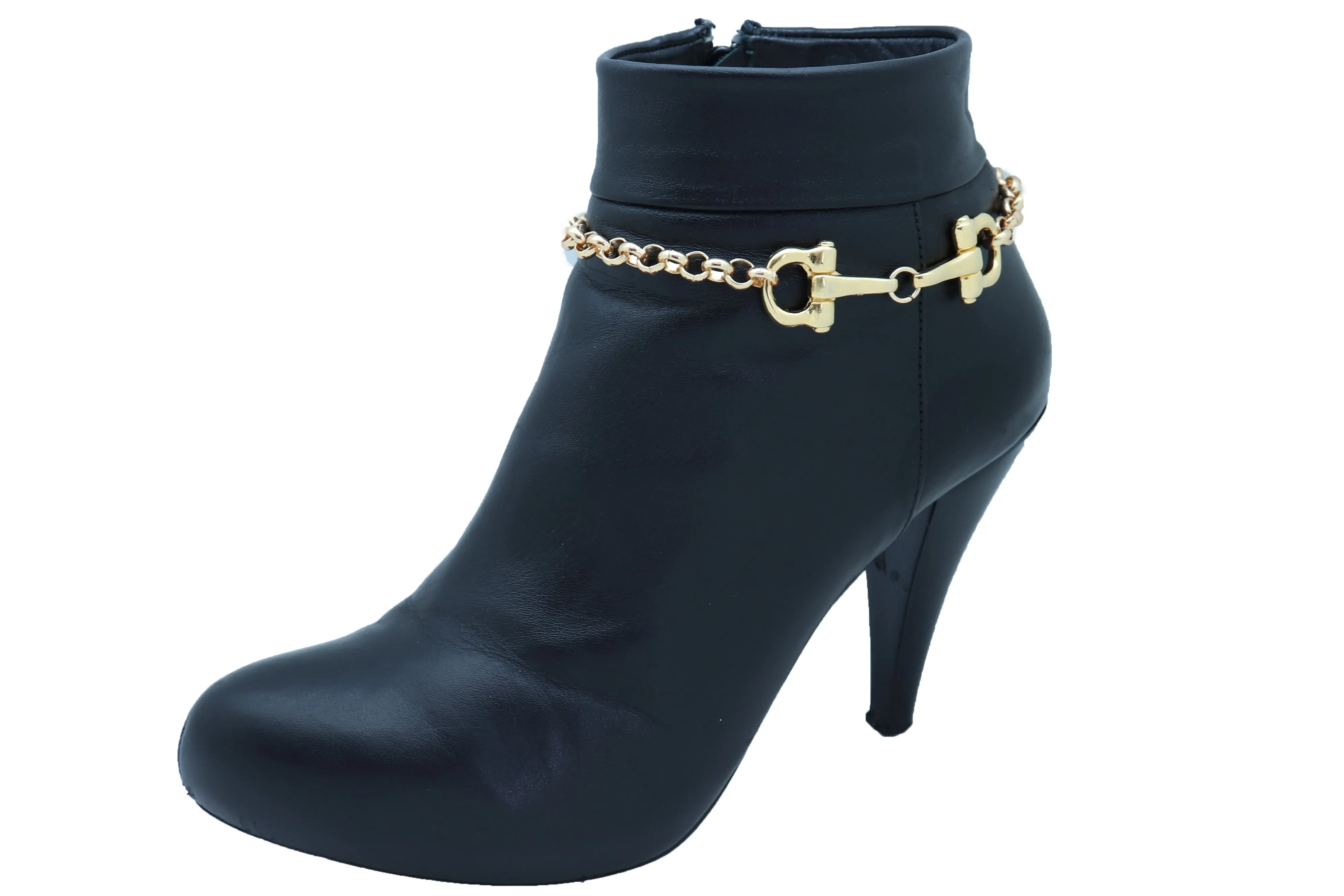 Horse Bit Charm Gold Metal Boot Chain