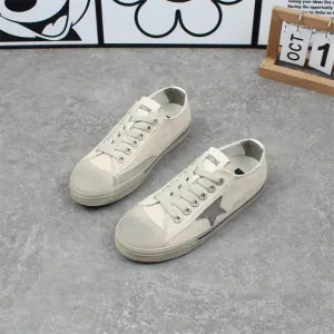 ikearlax South Korea Dongdaemun Distressed Canvas Dirty Shoes Female  Summer New XINGX Casual Flat Skateboard Shoes Golden Goose Shoes