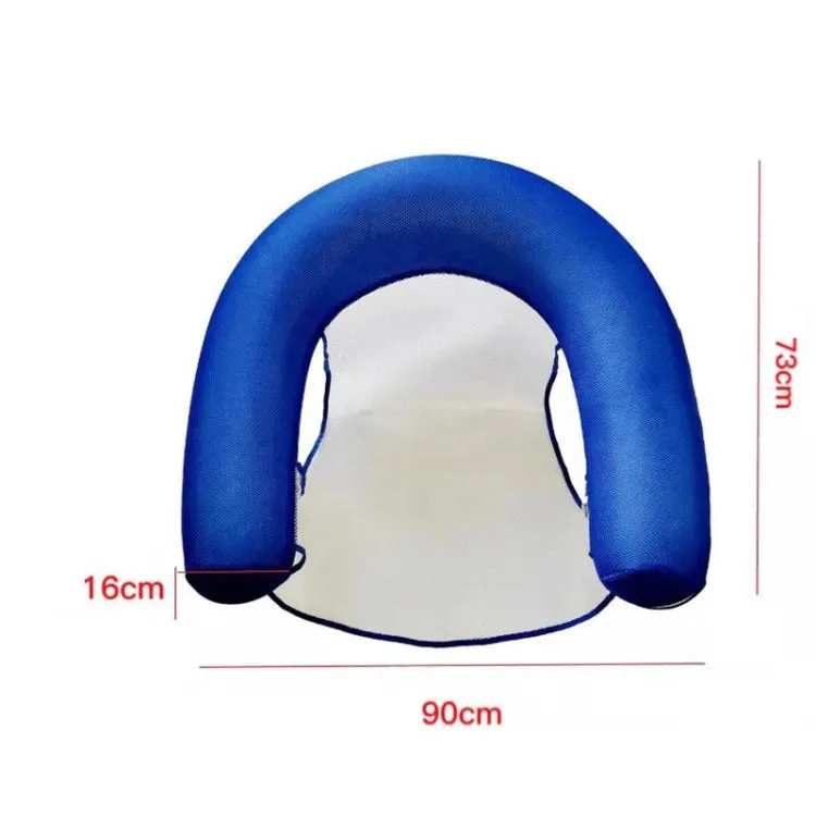 Inflatable Water Sofa Reclining Chair Floating Bed Foldable Hammock With Net(Blue)