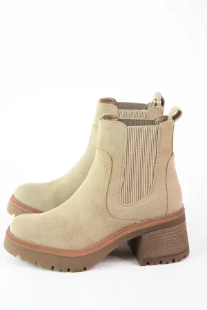 Irie Stacked Heel Chelsea Boot, Sand