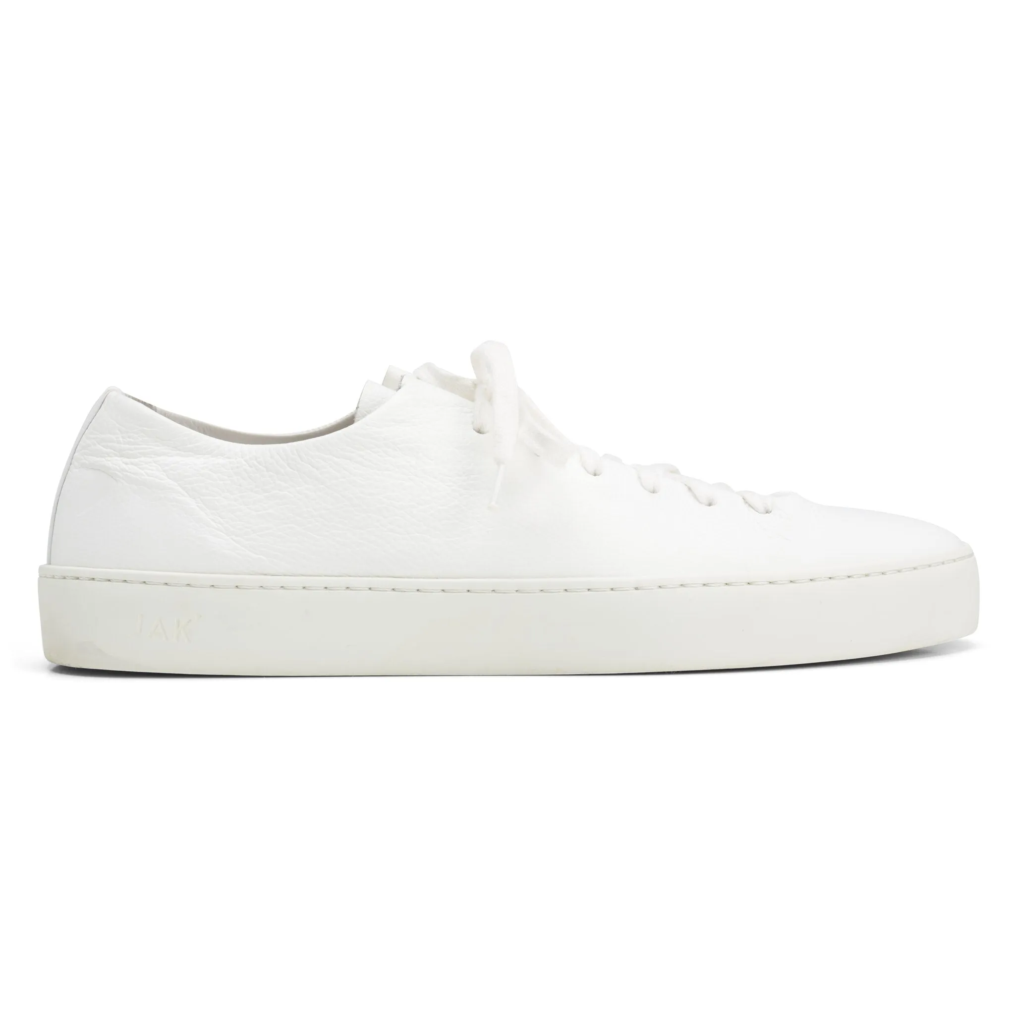 JAK "Atom" All White Full Grain Calf Leather Low-Top Sneaker Shoes EU 42 US 9