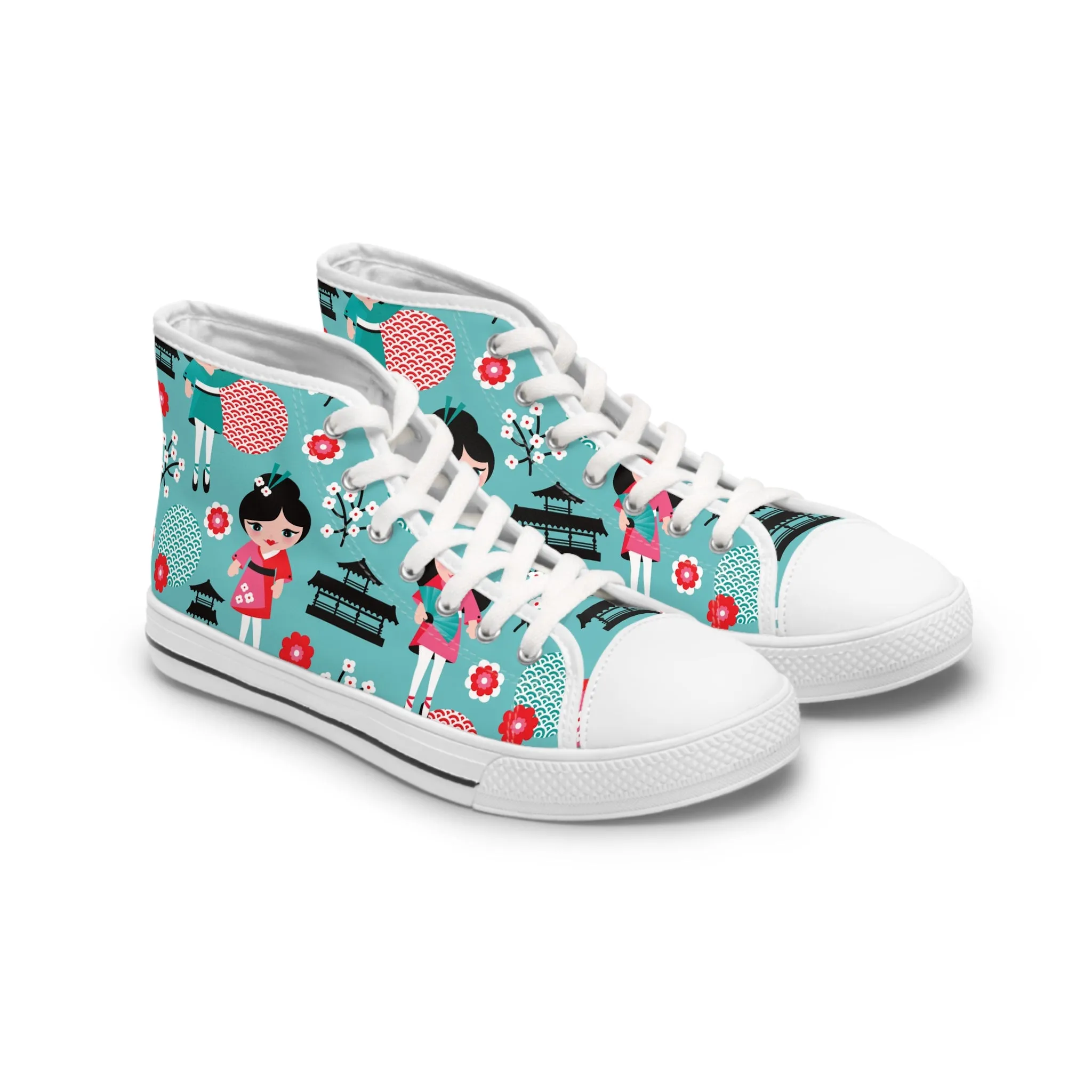 Japan Girls Temple Women's High Top Sneakers