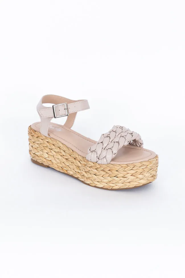 Jessica Nude Braided Platform Sandals FINAL SALE