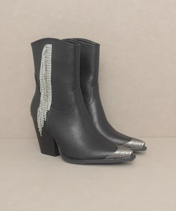 Kai - Rhinestone Fringe Boots