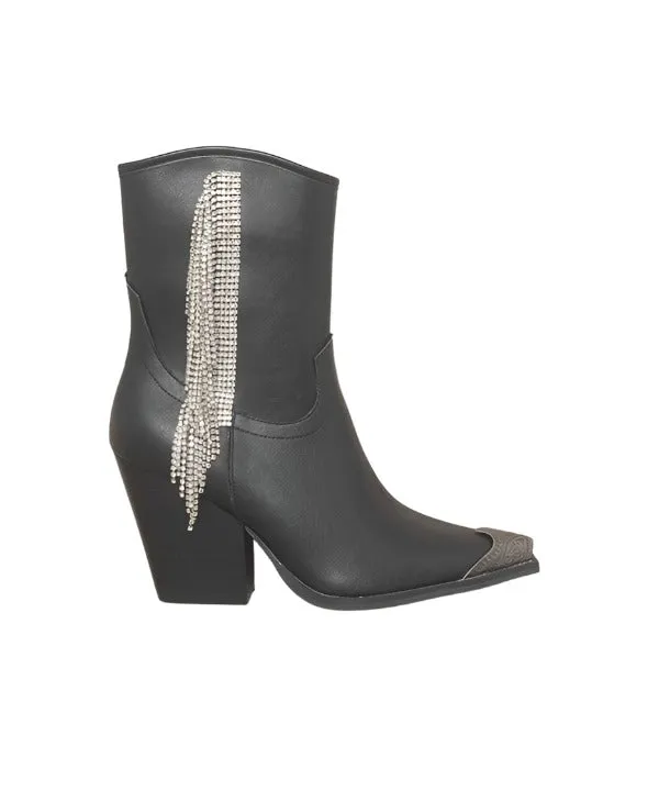 Kai - Rhinestone Fringe Boots