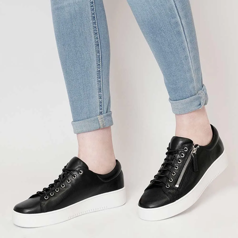 Laila Black / White Leather Sneakers