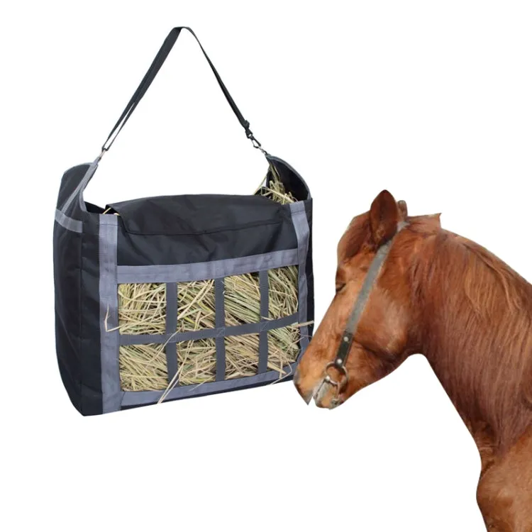 Large Capacity Horse Feeding Bag(Black   gray)