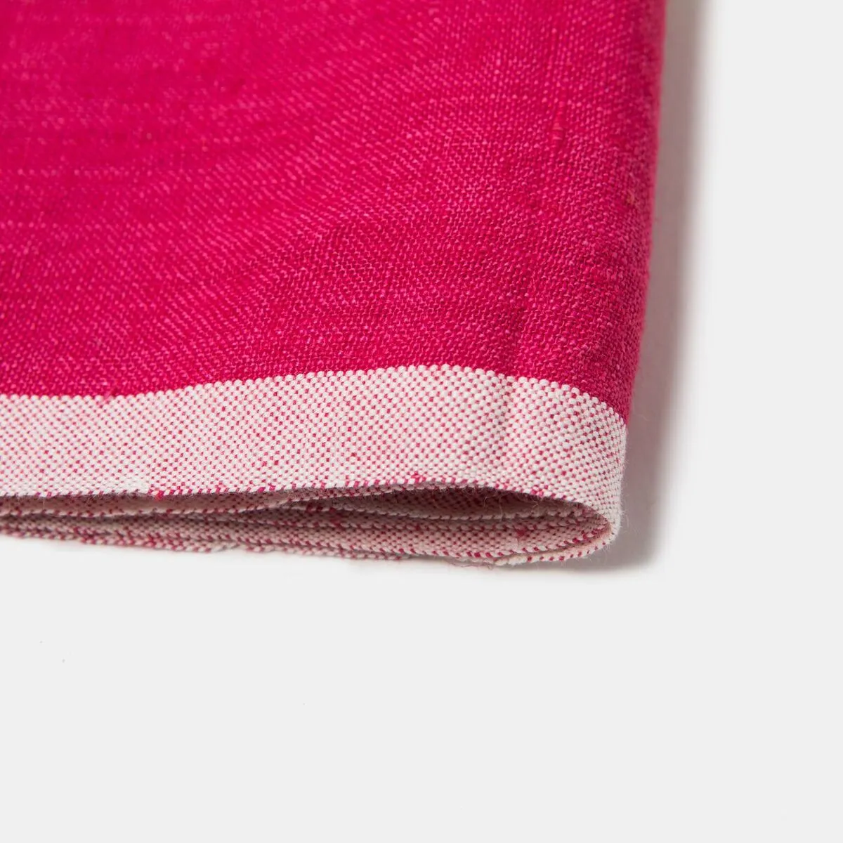 Laundered Linen Kitchen Towels Pink & Lime, Set of 2