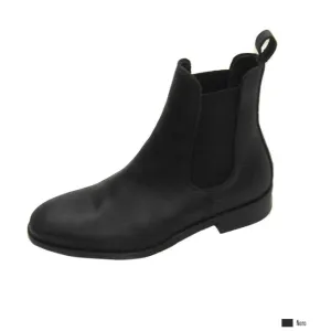 LEATHER BOOT WITH ELASTIC