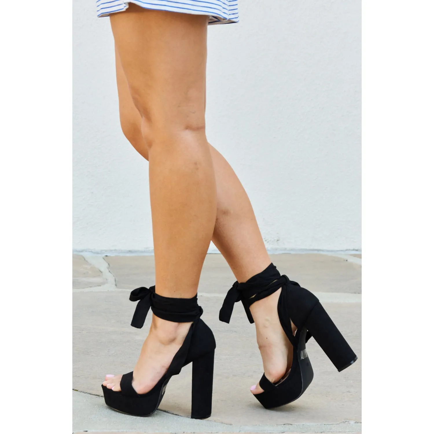 Legend Footwear Never Look Back Lace Up Heels