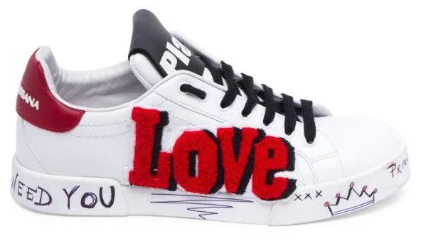 Love Embroidered Portofino Sneakers