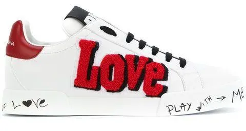 Love Embroidered Portofino Sneakers