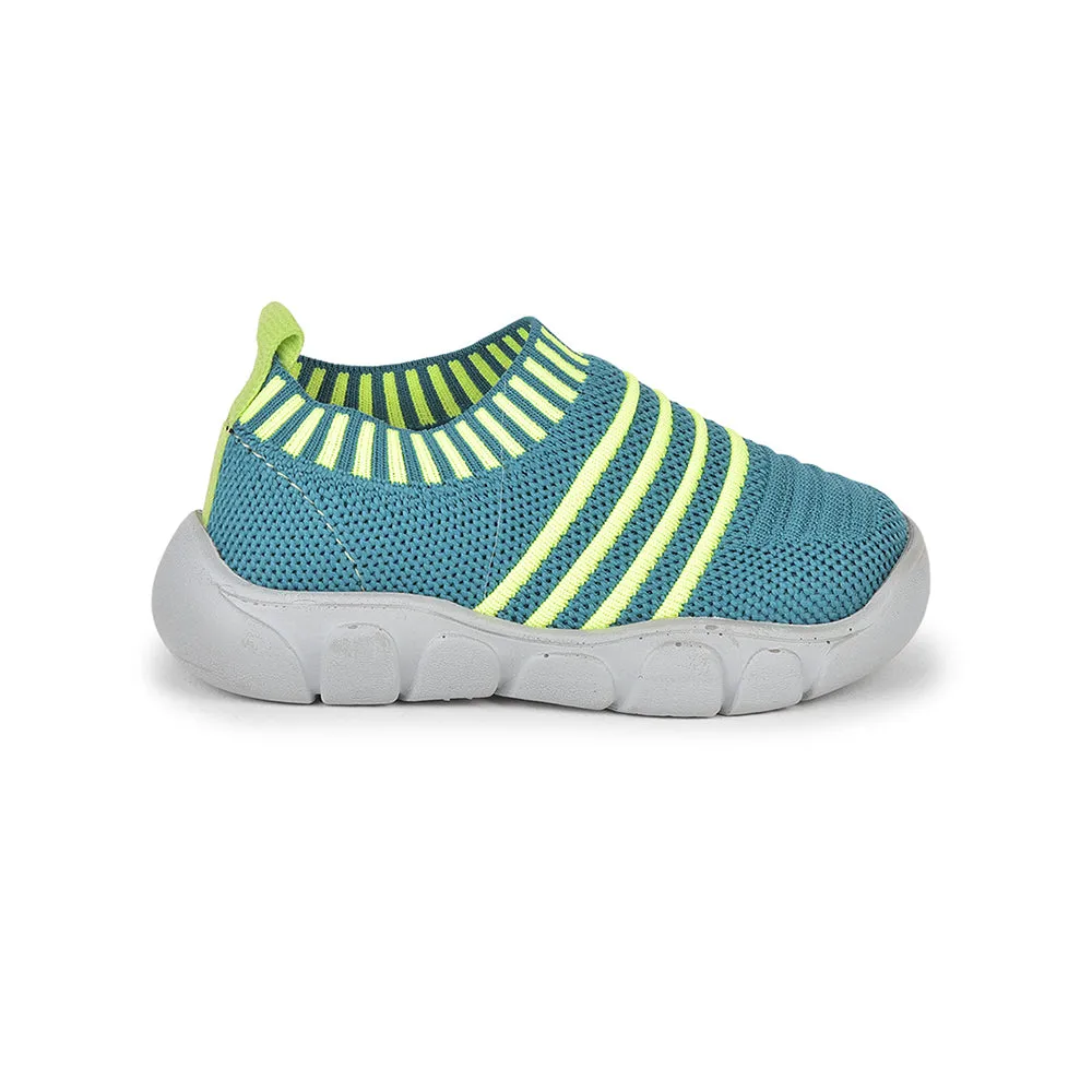 Lucy & Luke (Green) Casual Non Lacing Shoes For Kids FLYNN-37 By Liberty