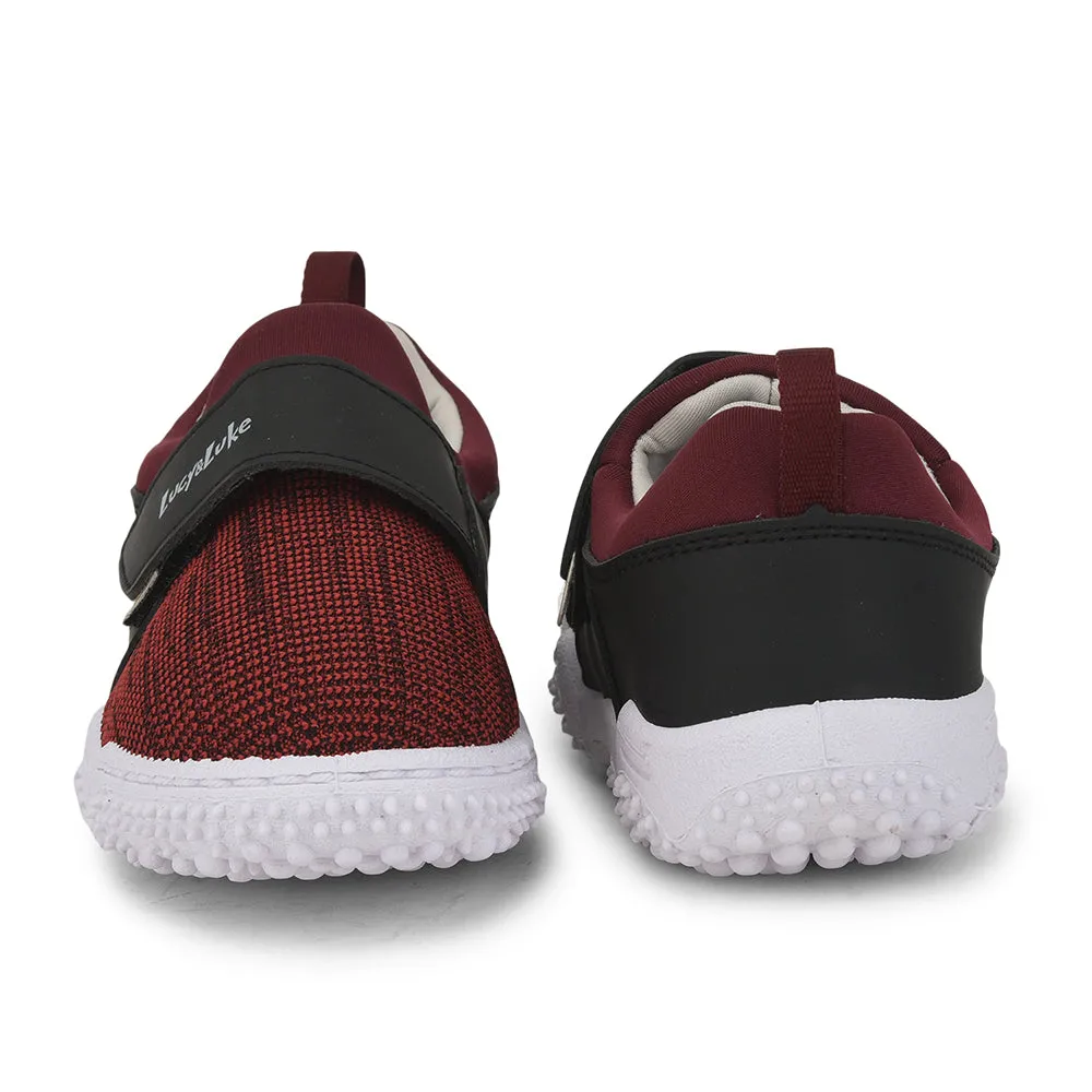 Lucy & Luke (Maroon) Casual Non Lacing Shoes For Kids YARD-2M By Liberty