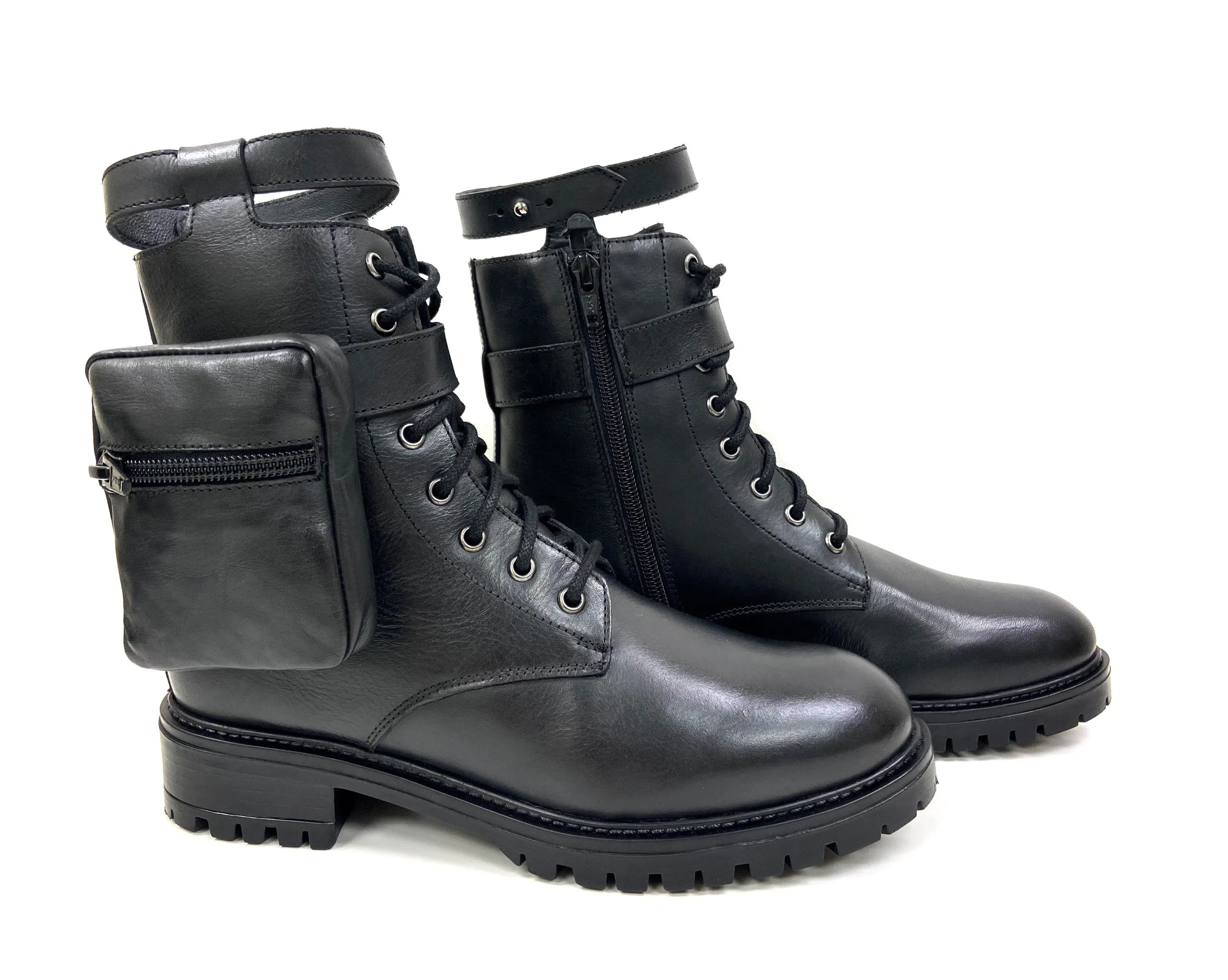 Margo Combat Boot with Side Pocket