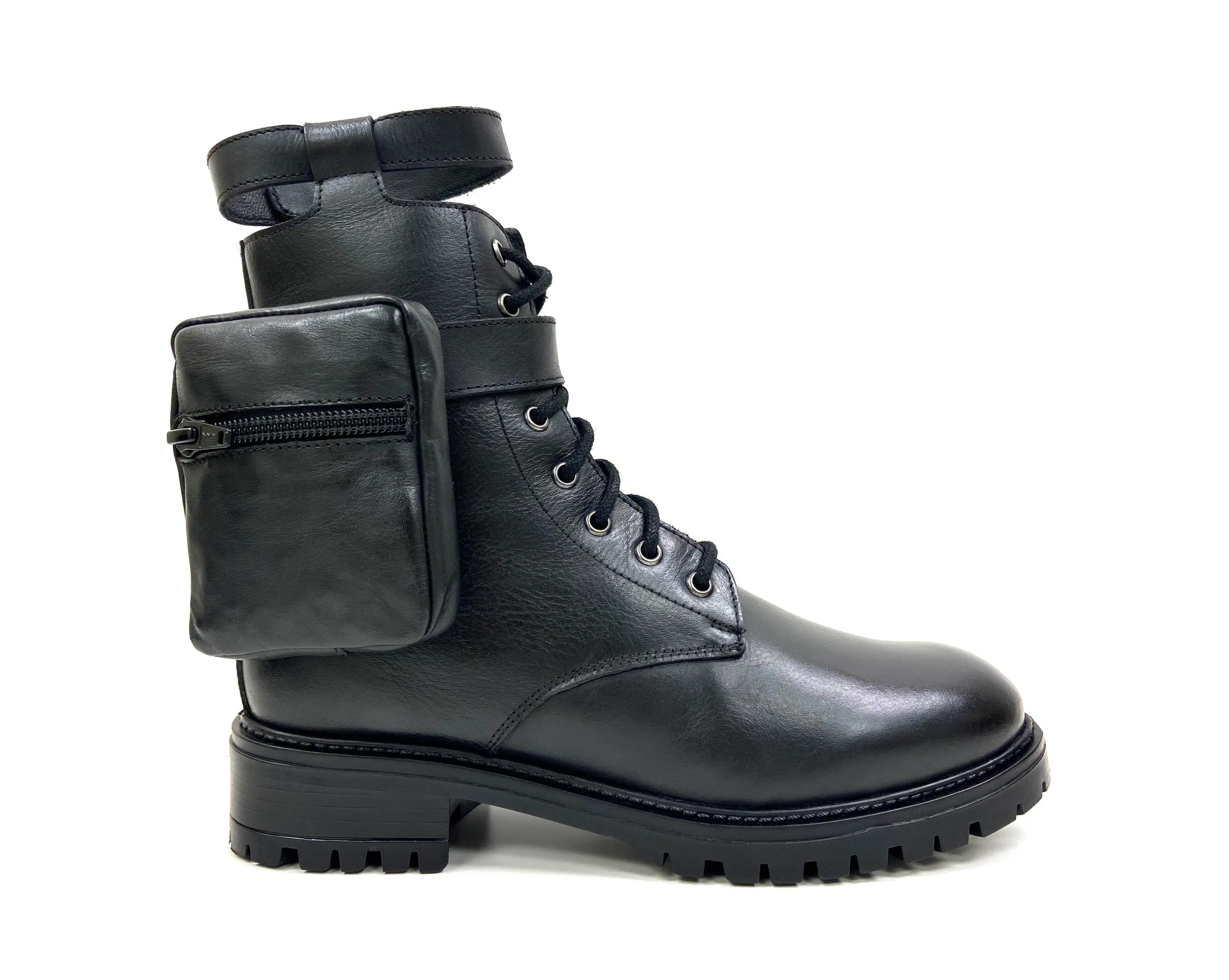 Margo Combat Boot with Side Pocket