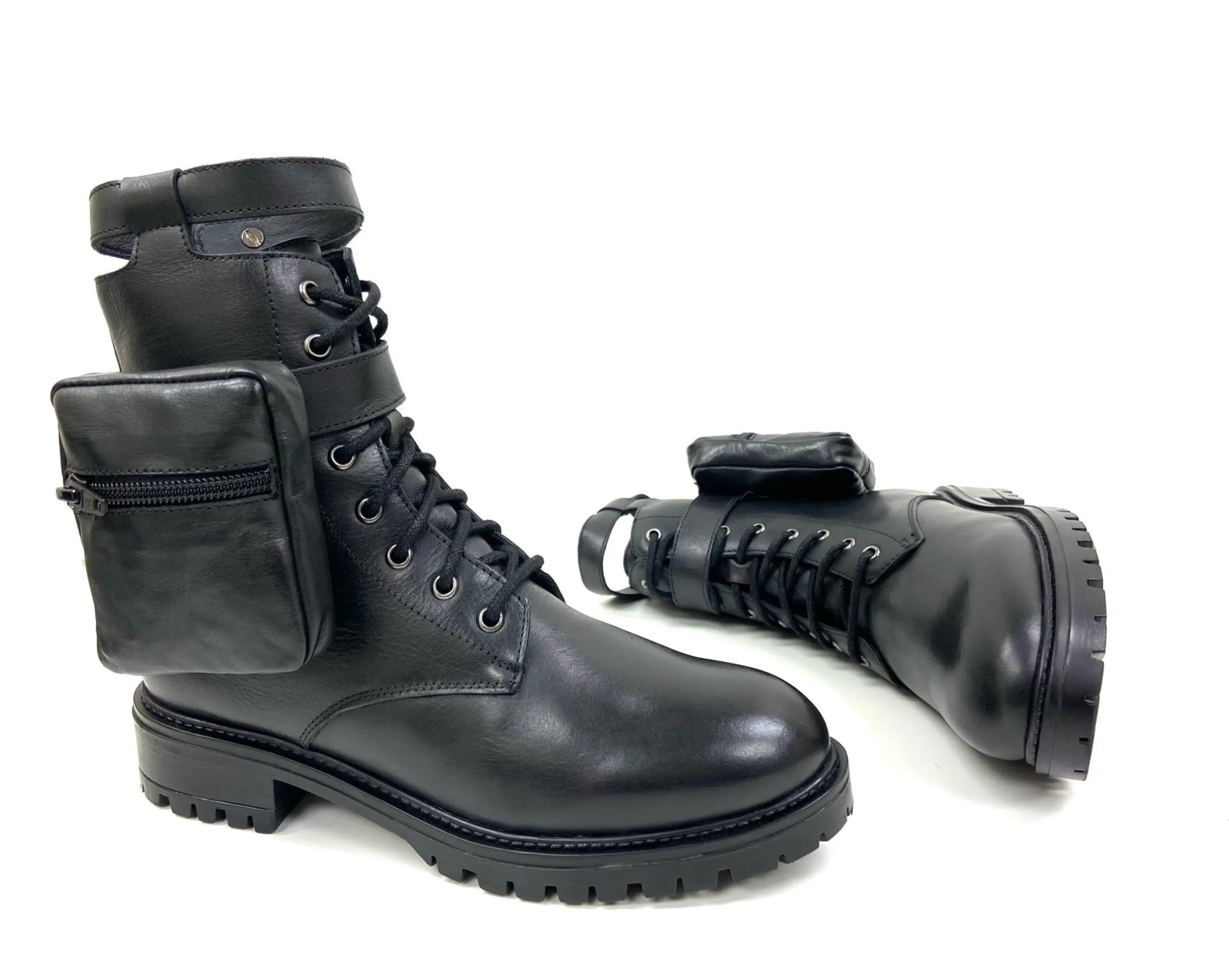 Margo Combat Boot with Side Pocket