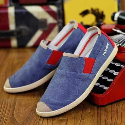 Men Casual Outdoor Slip On Canvas Comfortable Flats Loafers Shoes