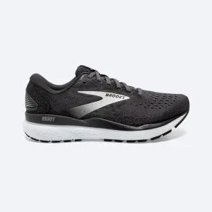 Men's Brooks Ghost 16 Road Running Shoe in Black/Grey/White