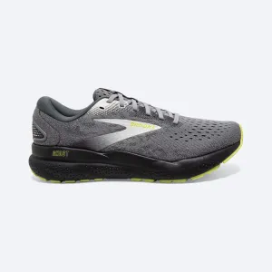 Men's Brooks Ghost 16 Road Running Shoe in Primer/Grey/Lime